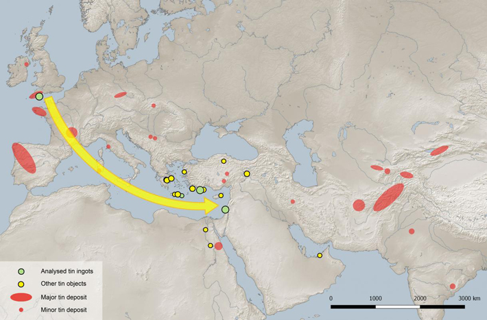 古代の錫。青銅器時代の交易